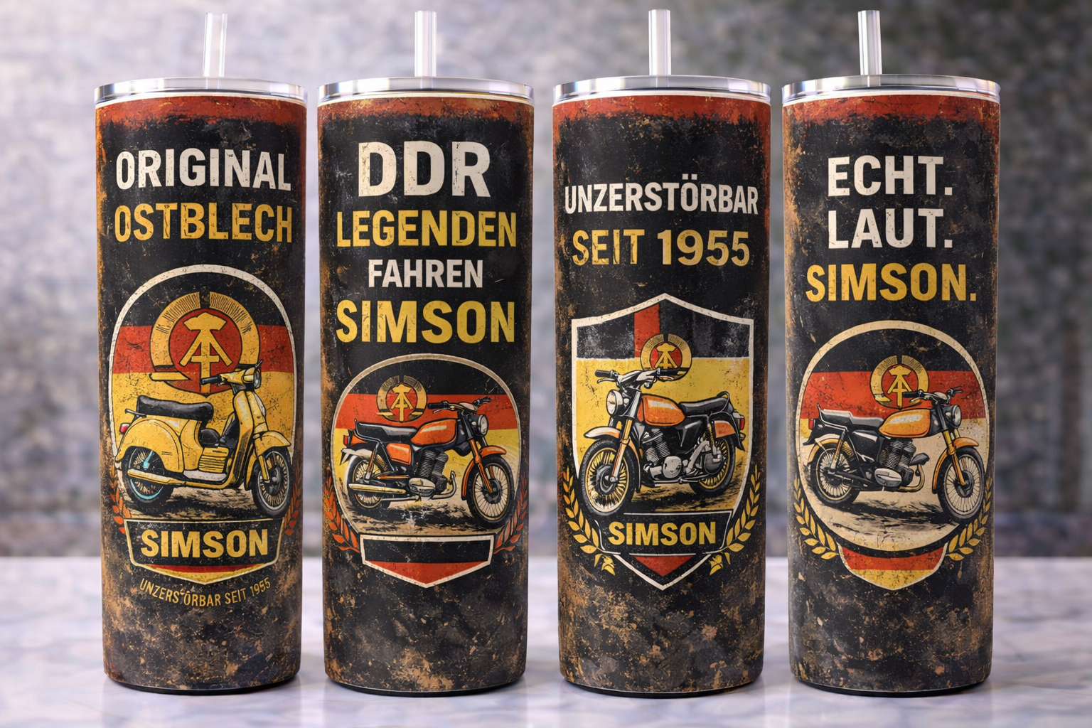Personalisierter Simson Tumbler mit Wunschname