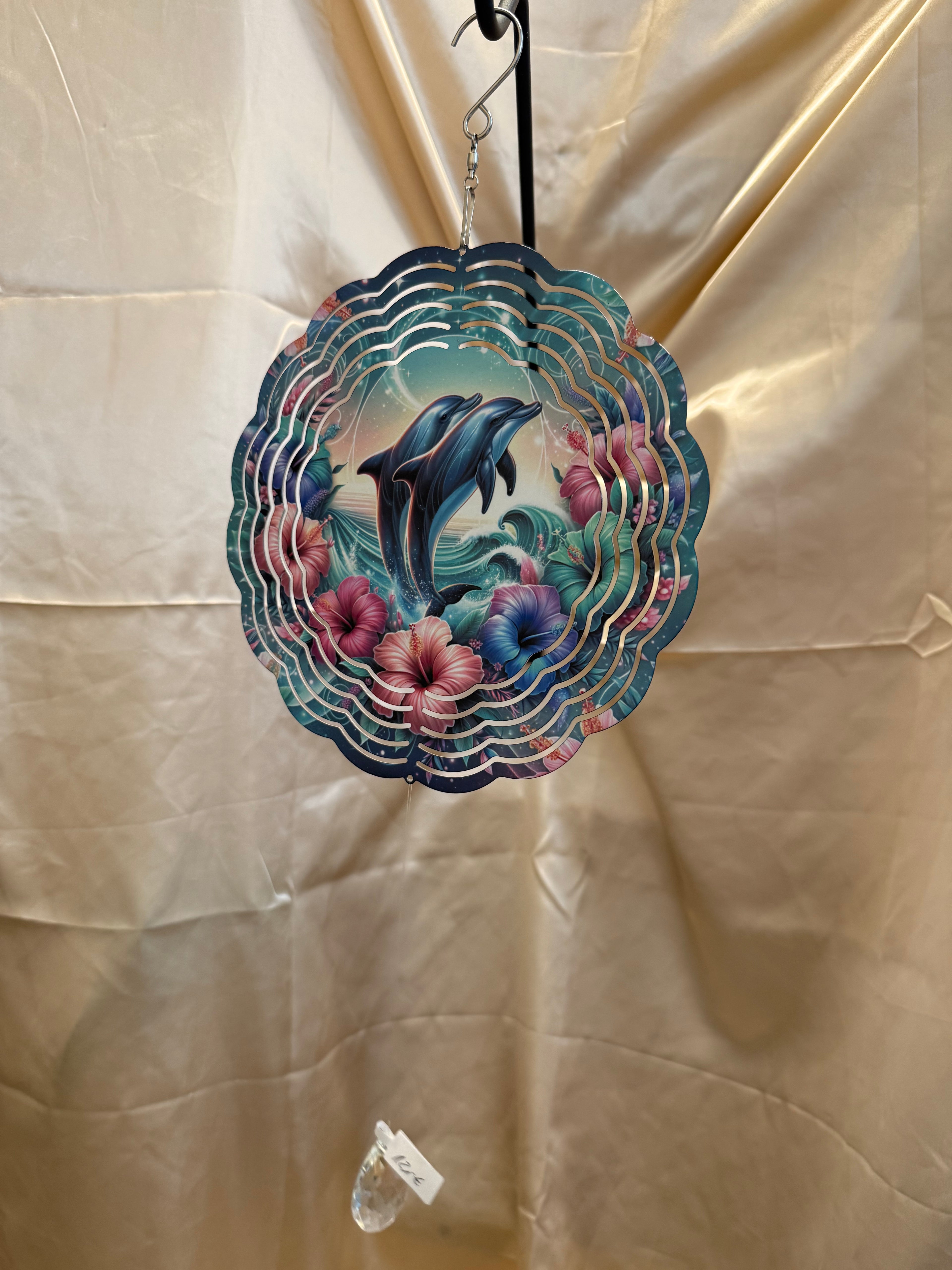 🐬 Delfin Windspiel mit Kristallanhänger