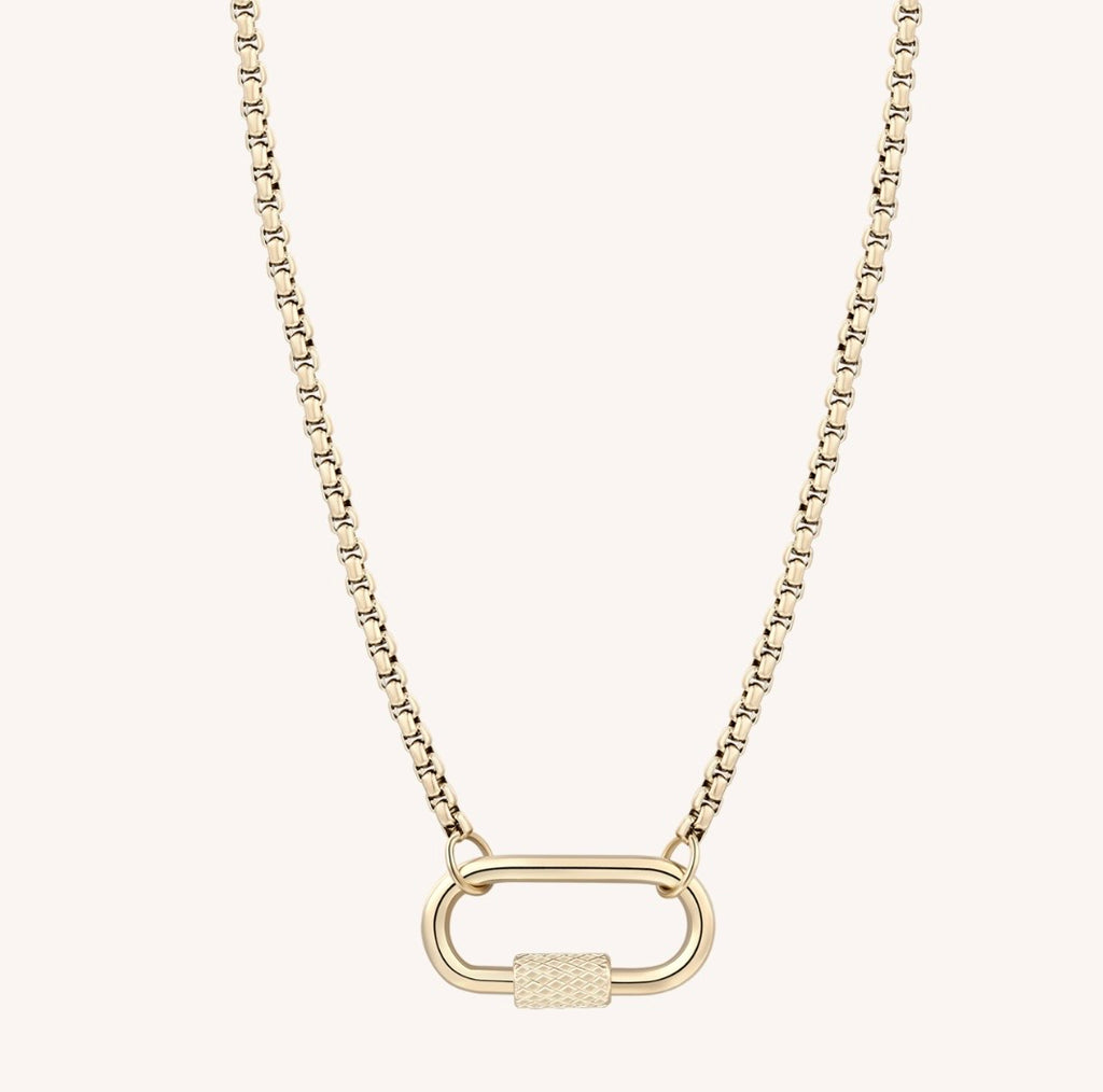 Lia Vie Geschenkset – Flow Link Kette mit Biene,Herz & Wunschbuchstanbe