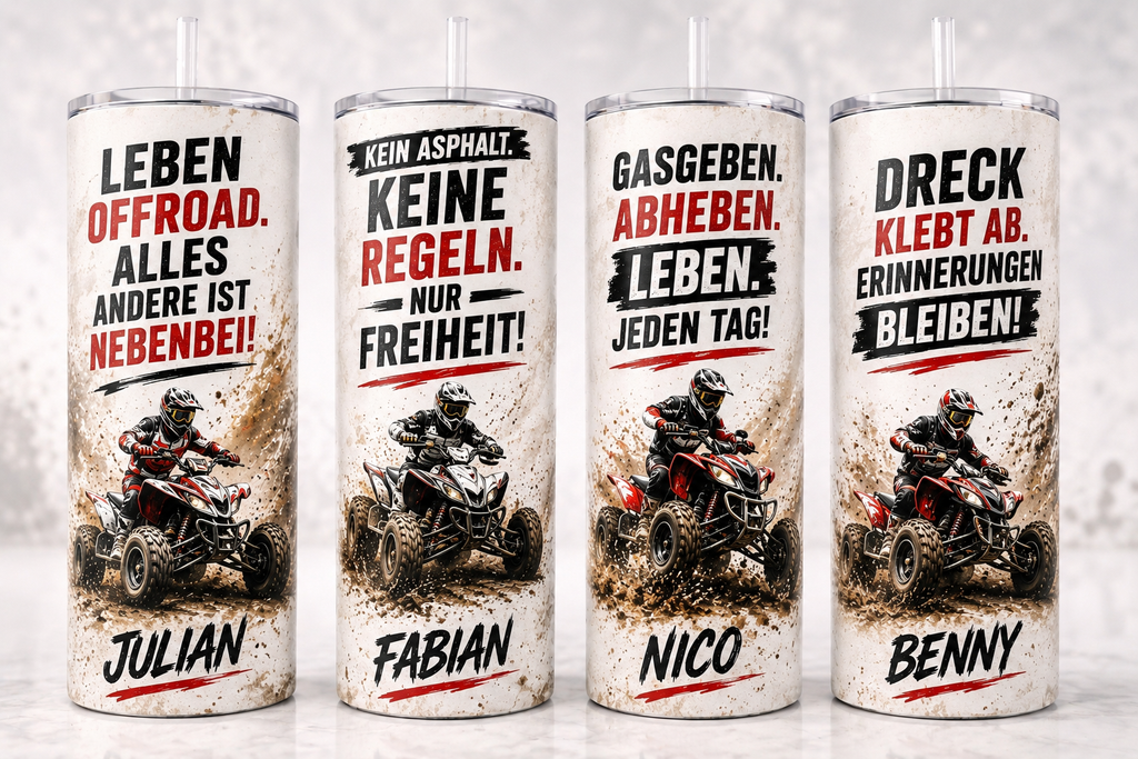 Offroad Tumbler mit Wunschname