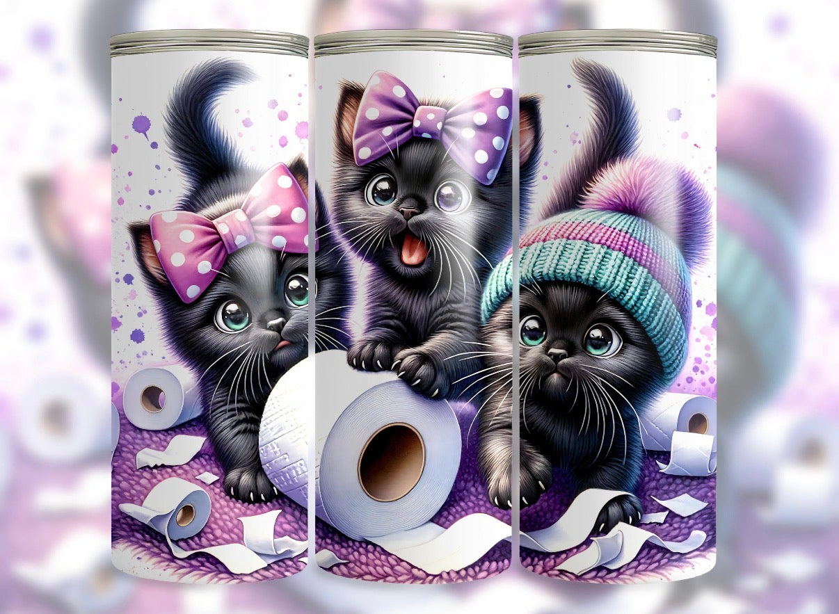 Süßer schwarze Katzen Tumbler