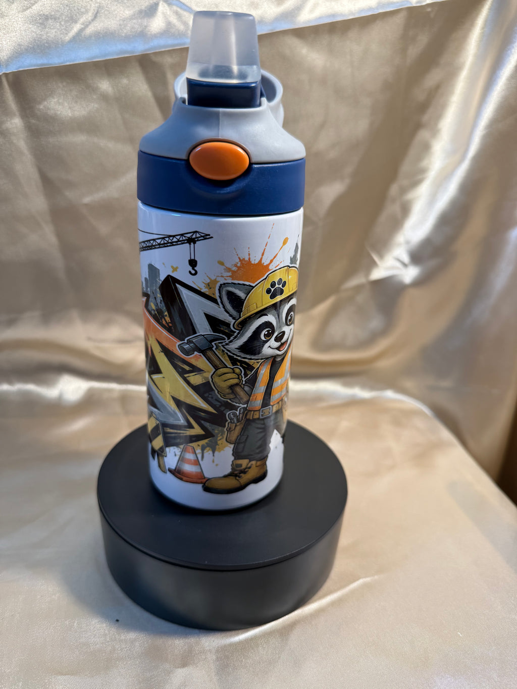Baustellen Waschbär Trinkflasche