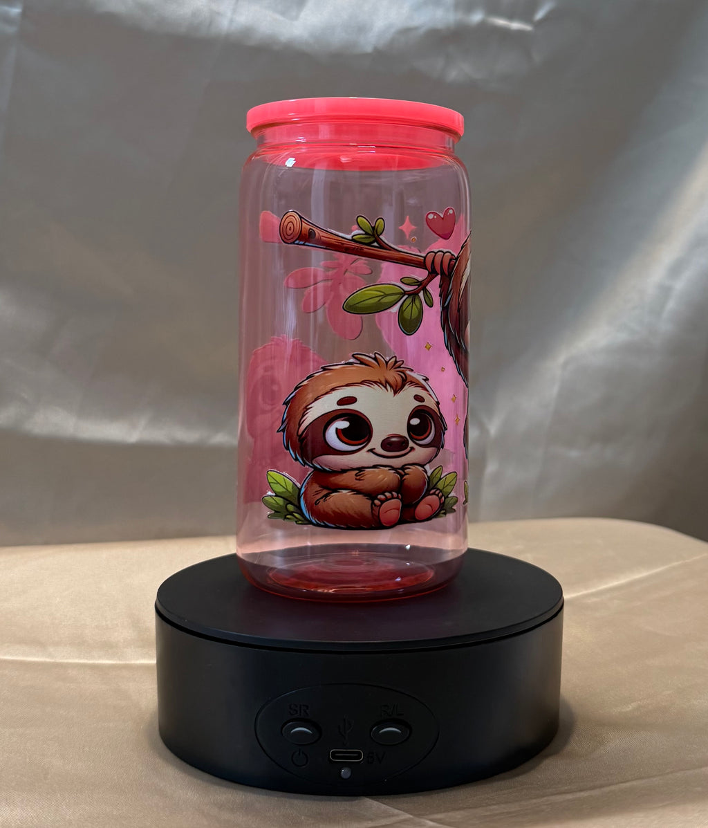 🦥 Faultier Kinderbecher Rosa