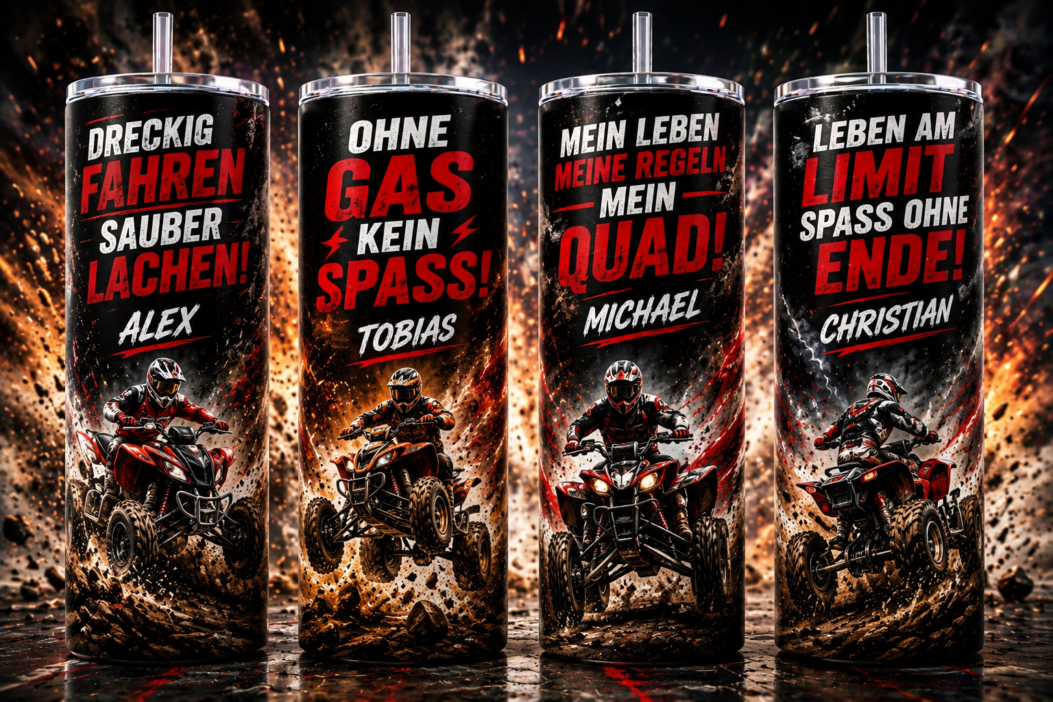 Offroad Tumbler mit Wunschname