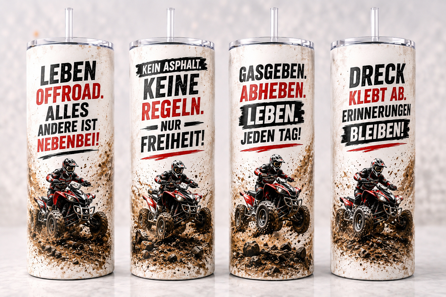 Quad Tumbler 600ml für Offroad Fans