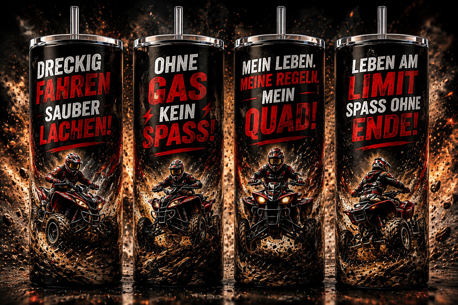 Quad Tumbler 600ml für Offroad Fans