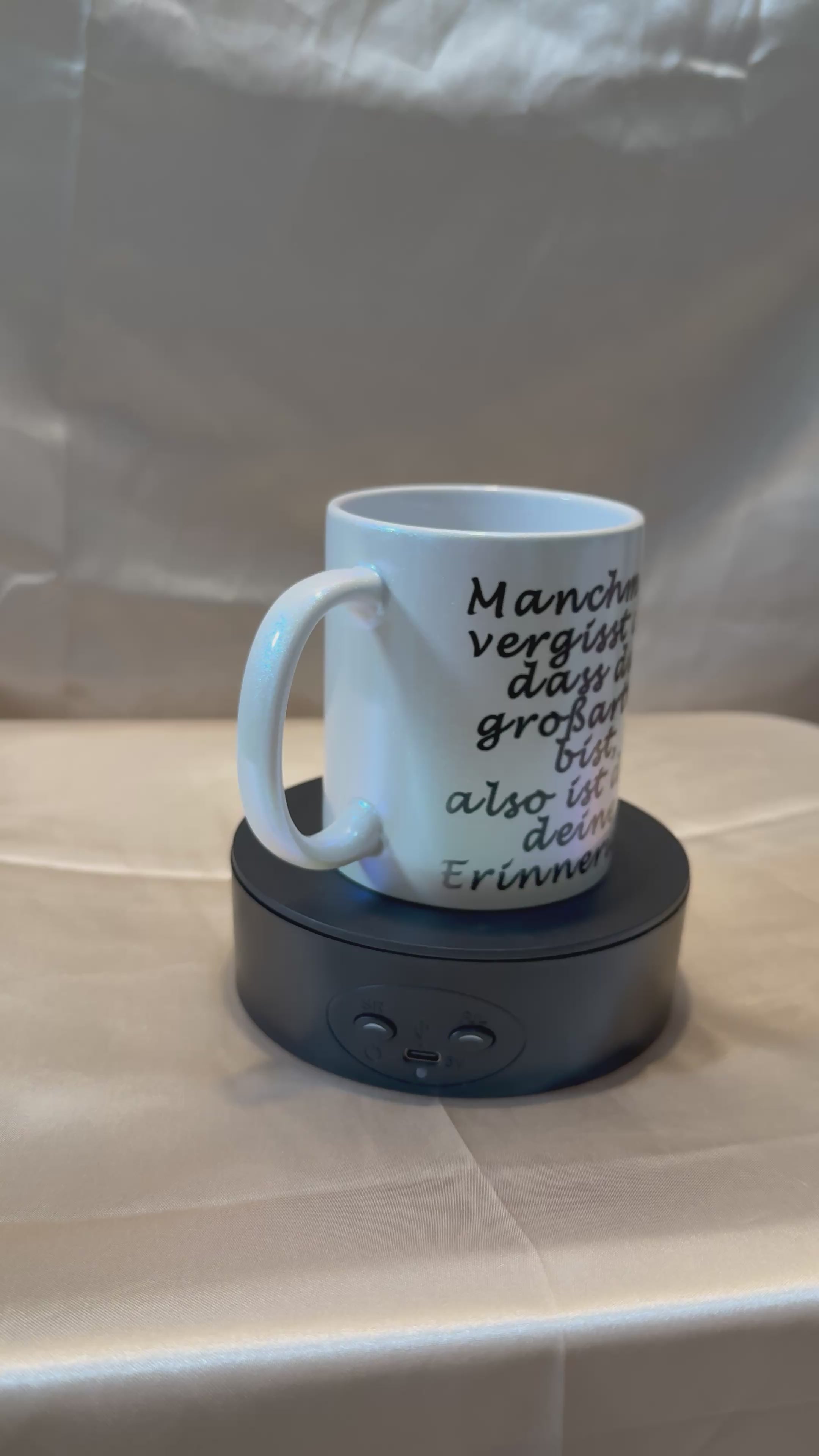 ✨ Motivations-Tasse mit Fee & Spruch Glitzertasse