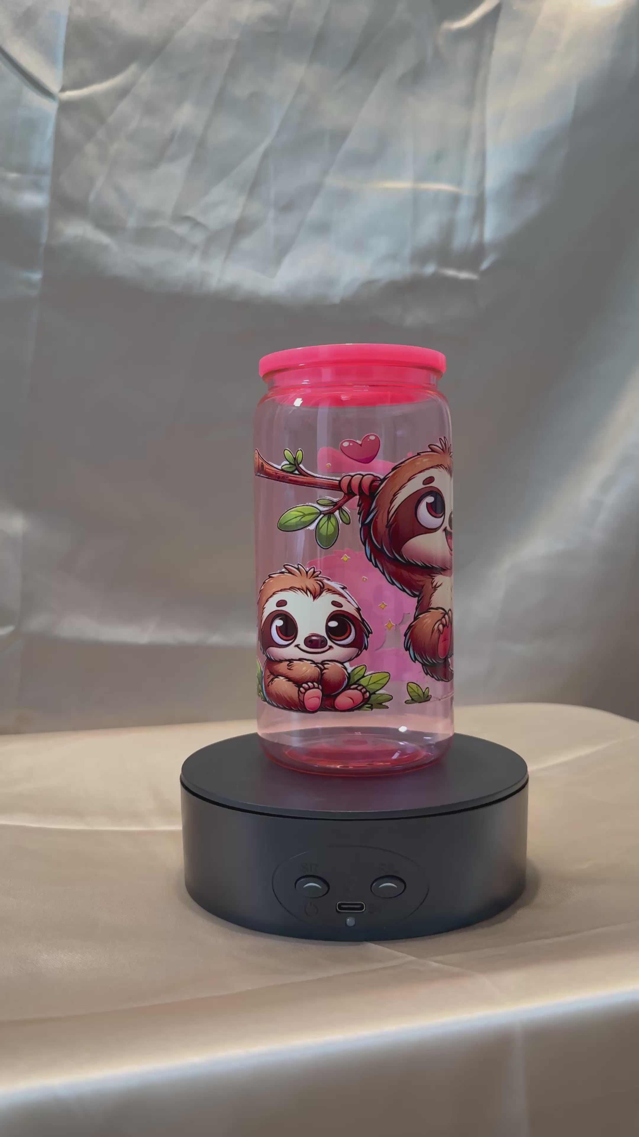 🦥 Faultier Kinderbecher Rosa